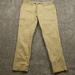 Hollister Pants Mens 32x28 Tan Khaki Classic Taper Chino Cargo Drawstring Casual